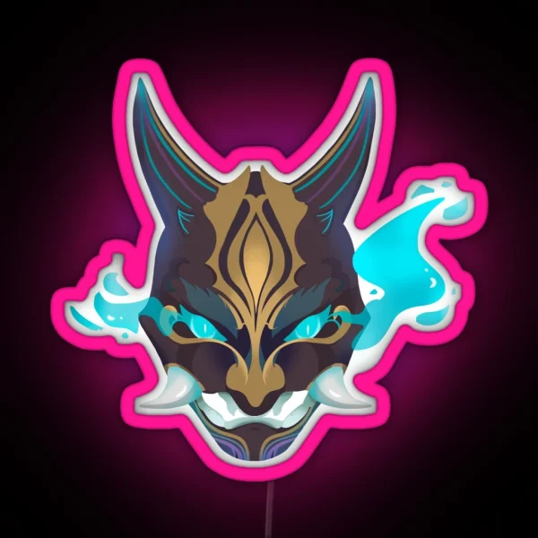 Genshin Impact Xiao Mask RGB Neon Sign