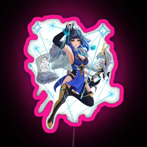 GENSHIN IMPACT YELAN VALLEY ORCHID RGB Neon Sign