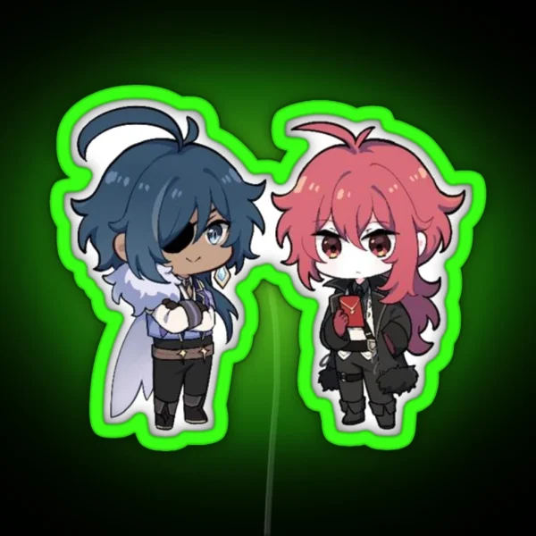 Genshin Kaeya And Diluc RGB Neon Sign