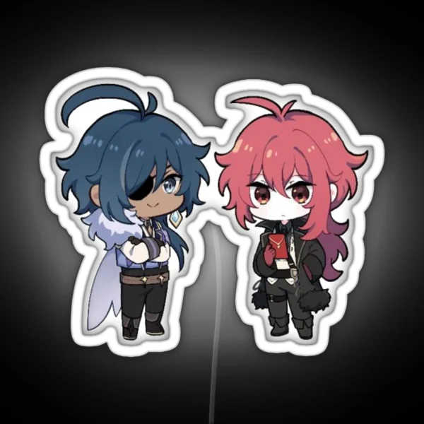 Genshin Kaeya And Diluc RGB Neon Sign