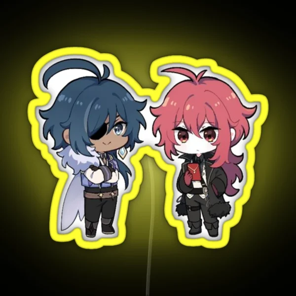 Genshin Kaeya And Diluc RGB Neon Sign