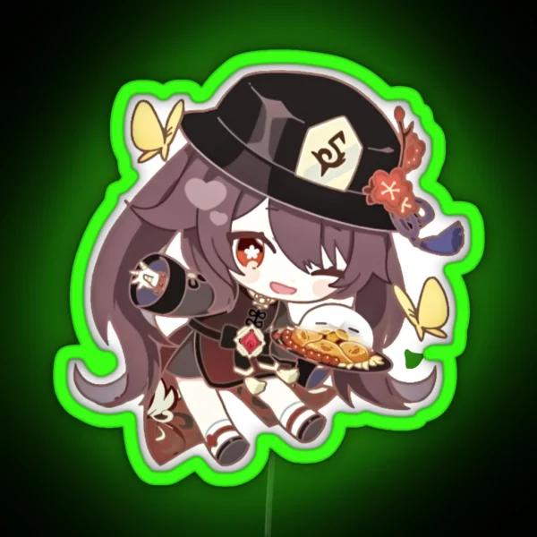 Genshin X Sweets Paradise Led Hutao Liyue Ver RGB Neon Sign