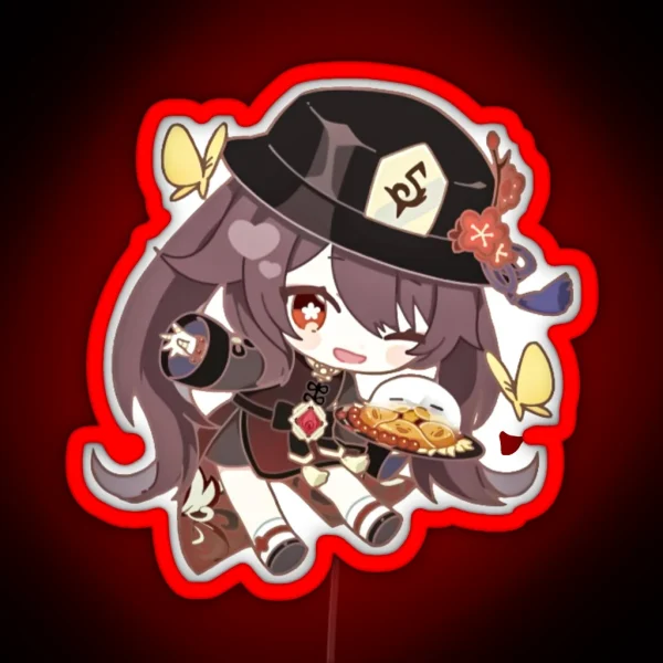Genshin X Sweets Paradise Led Hutao Liyue Ver RGB Neon Sign
