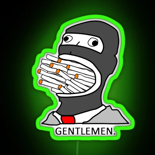 Gentlemen TF2 Spy RGB Neon Sign