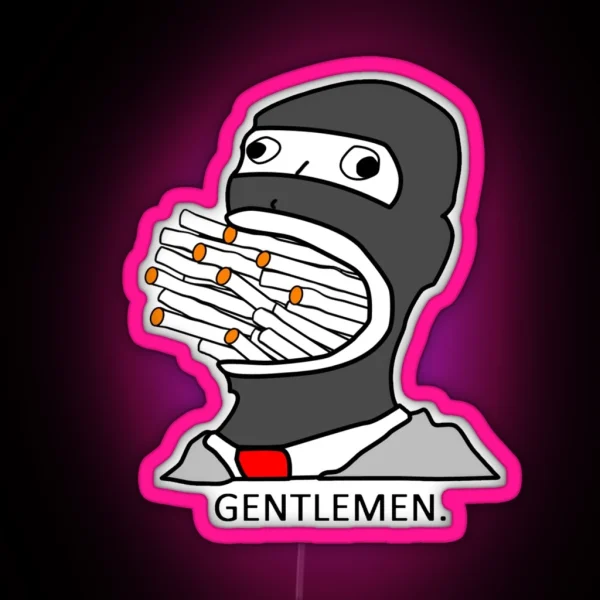 Gentlemen TF2 Spy RGB Neon Sign
