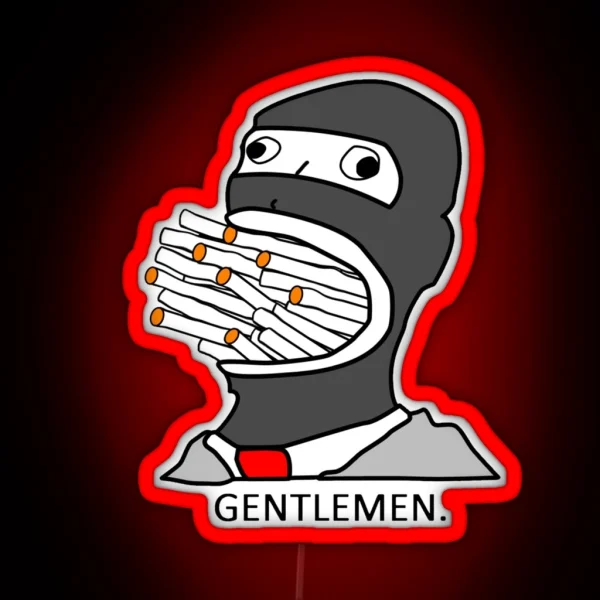 Gentlemen TF2 Spy RGB Neon Sign