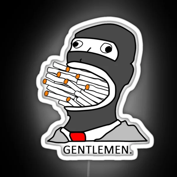 Gentlemen TF2 Spy RGB Neon Sign