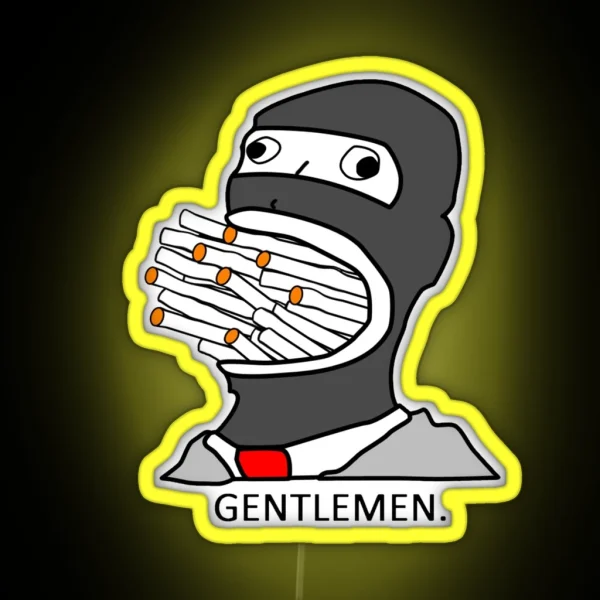 Gentlemen TF2 Spy RGB Neon Sign