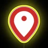 RGB LED Sign with GeoGuesser Map Design and Neon Lighting