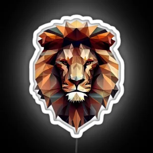 Geometric Colorful Lion RGB Neon Sign