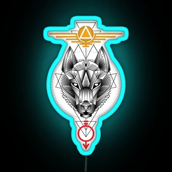Geometric Howler Color RGB Neon Sign