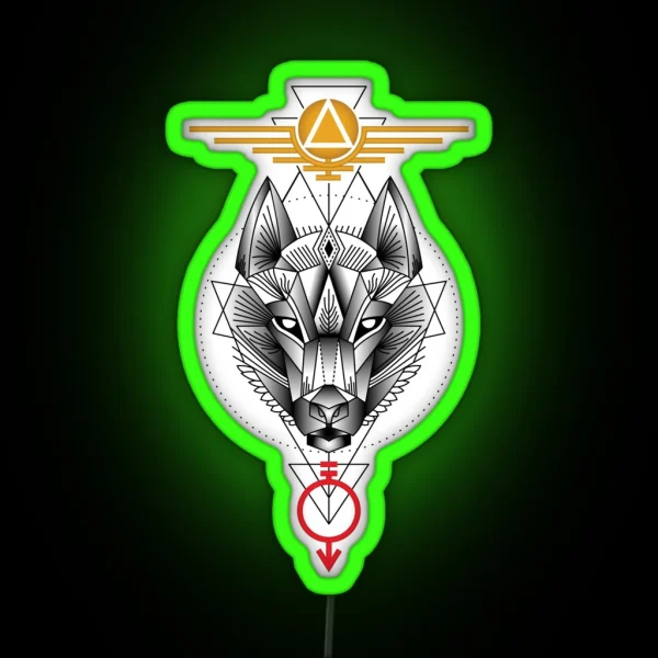Geometric Howler Color RGB Neon Sign