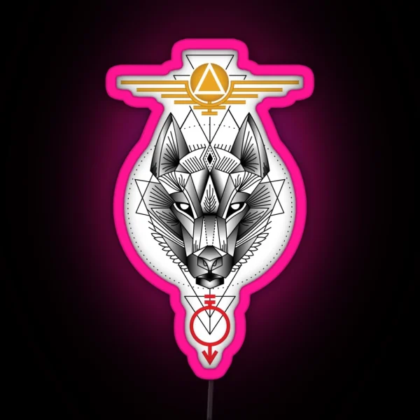 Geometric Howler Color RGB Neon Sign