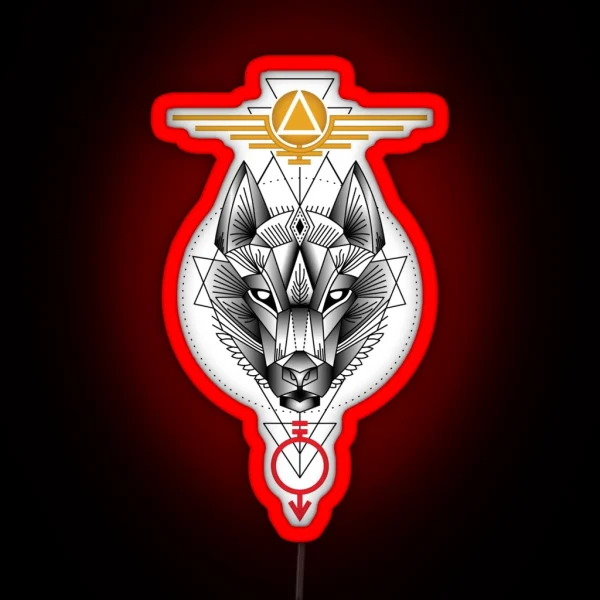 Geometric Howler Color RGB Neon Sign