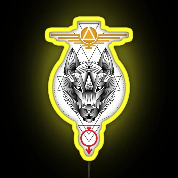 Geometric Howler Color RGB Neon Sign