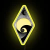 Neon Nightmare Before Christmas logo inspired geometric LED display lighting