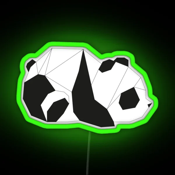 Geometric Panda RGB Neon Sign