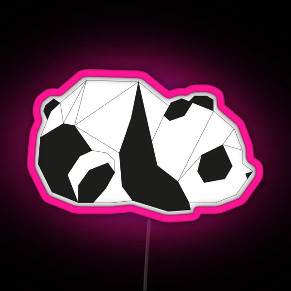 Geometric Panda RGB Neon Sign
