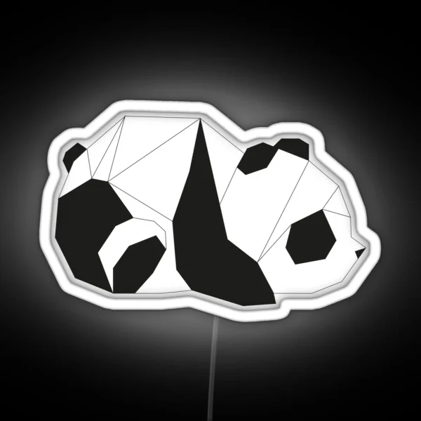 Geometric Panda RGB Neon Sign