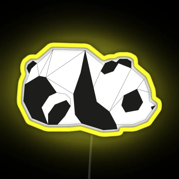 Geometric Panda RGB Neon Sign