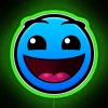 Vibrant Neon Wall Sign for Geometry Dash Fans and Gamers Everywhere