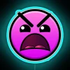 Geometry Dash Inspired Insanity Fueled Neon Sign for Gamers and Enthusiasts