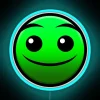 Neon Geometry Dash Normal Logo Sign in Vibrant RGB Colors