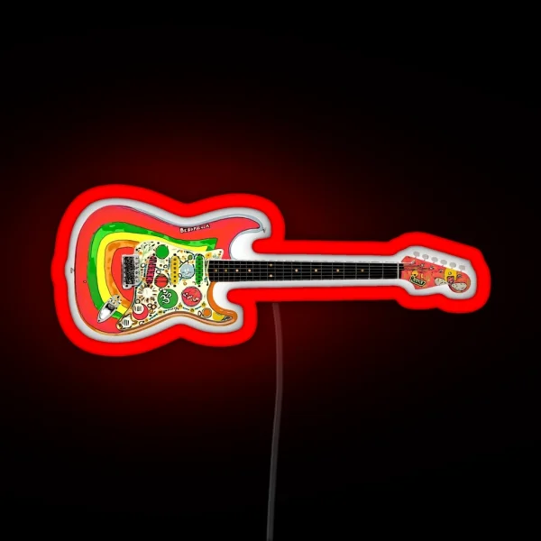 George Harrison Guitar RGB Neon Sign