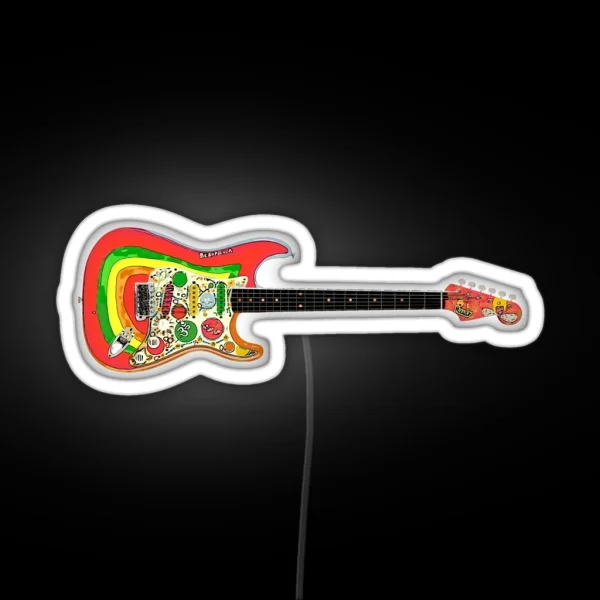 George Harrison Guitar RGB Neon Sign