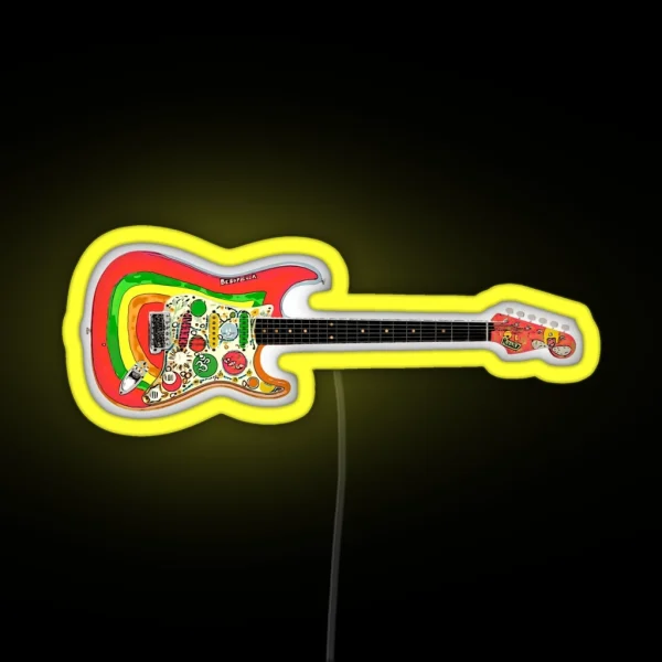 George Harrison Guitar RGB Neon Sign