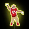 Customizable George Kittle NFL team spirit glowing neon sign artwork