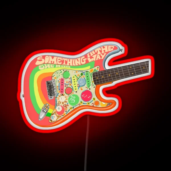 George S Rocky Strat RGB Neon Sign