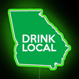 Georgia Drink Local GA Green RGB Neon Sign