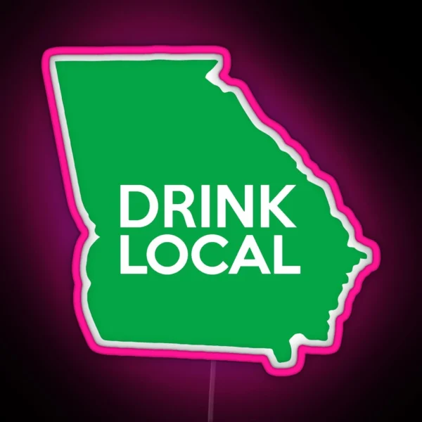 Georgia Drink Local GA Green RGB Neon Sign