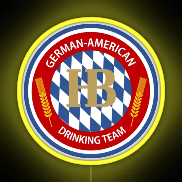 German American Drinking Team RGB Neon Sign