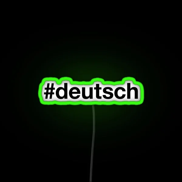 GERMAN Hashtag RGB Neon Sign