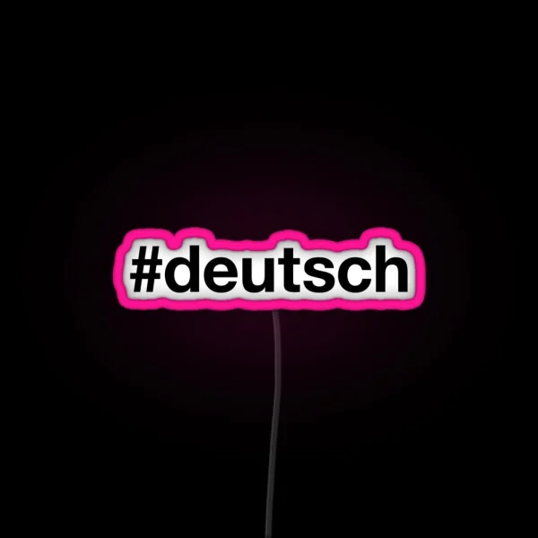 GERMAN Hashtag RGB Neon Sign