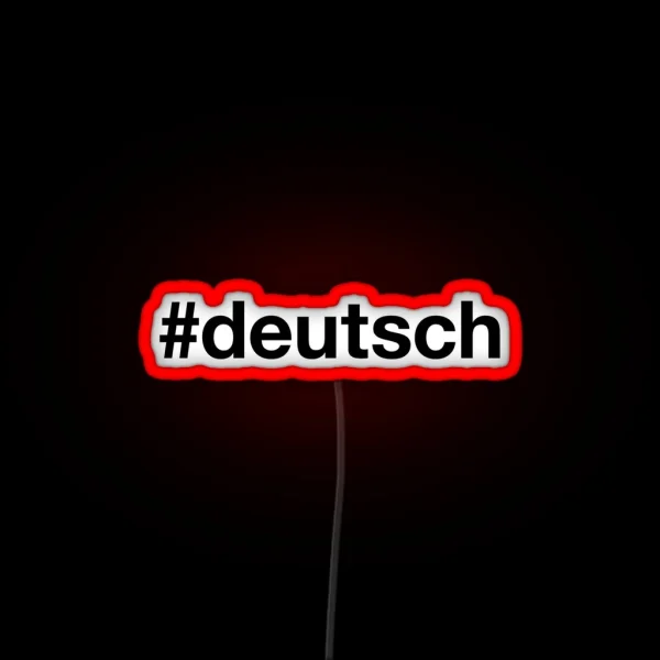 GERMAN Hashtag RGB Neon Sign