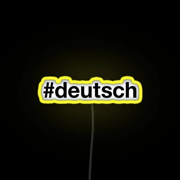 GERMAN Hashtag RGB Neon Sign