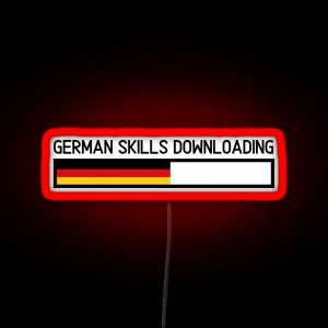 German Language Skills Downloading RGB Neon Sign