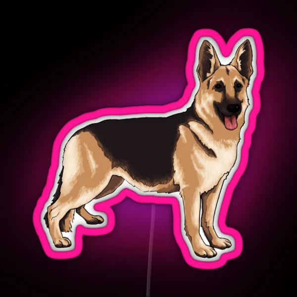 German Shepherd Dog RGB Neon Sign