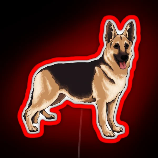 German Shepherd Dog RGB Neon Sign