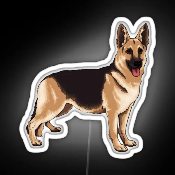 German Shepherd Dog RGB Neon Sign