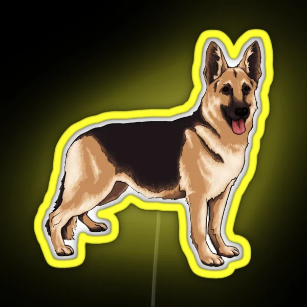 German Shepherd Dog RGB Neon Sign