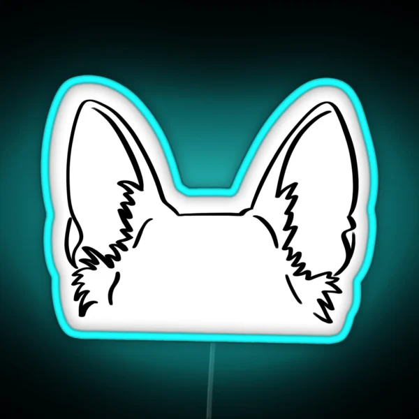 German Shepherd Ears RGB Neon Sign