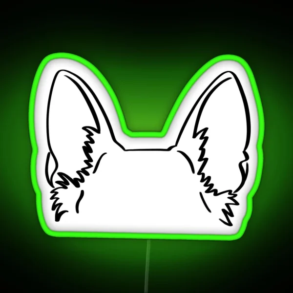 German Shepherd Ears RGB Neon Sign