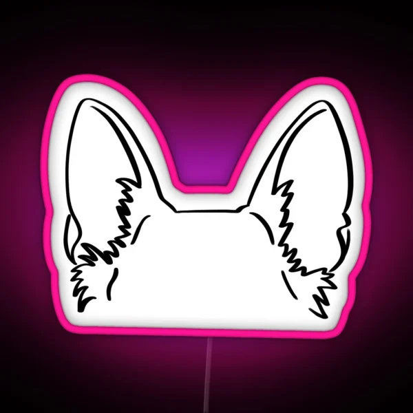 German Shepherd Ears RGB Neon Sign