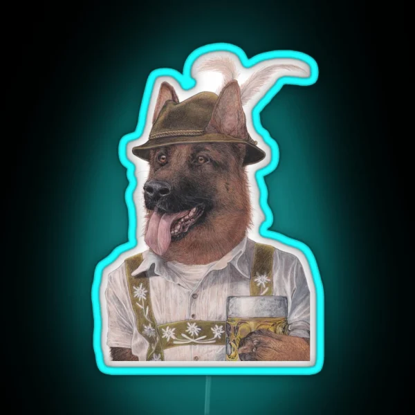 German Shepherd RGB Neon Sign