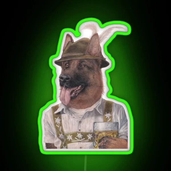 German Shepherd RGB Neon Sign