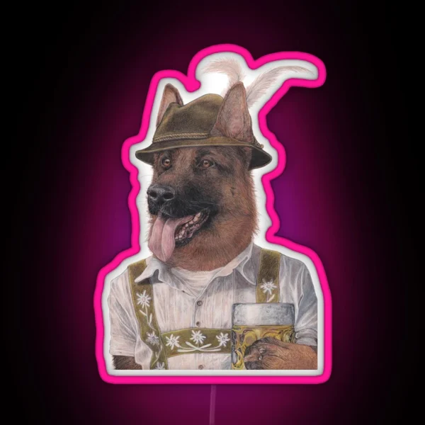 German Shepherd RGB Neon Sign